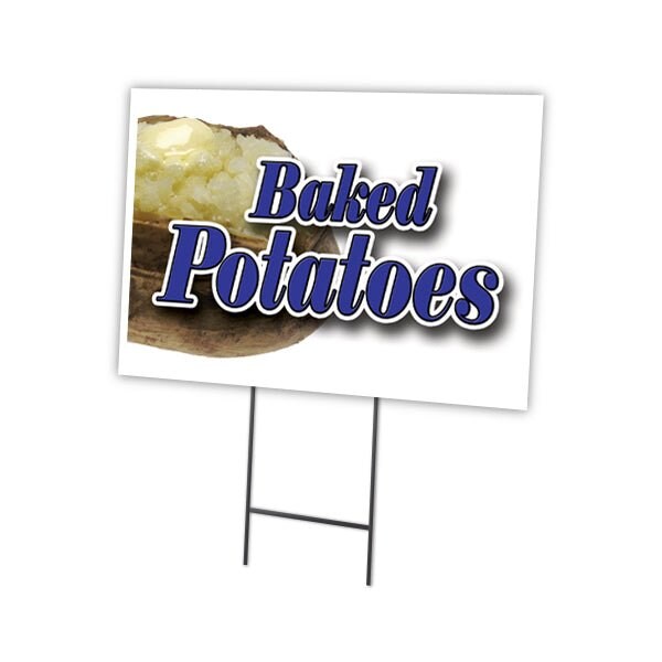Signmission Baked Potato Yard Sign & Stake outdoor plastic coroplast window, C-1216 Baked Potato C-1216 Baked Potato - main